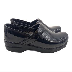 Dansko Professional Black Patent Leather Clogs